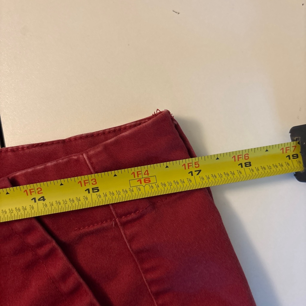 Tinsel Maroon Cropped Frayed Leg Openings Jeans - Size 30 - Picture 2 of 6
